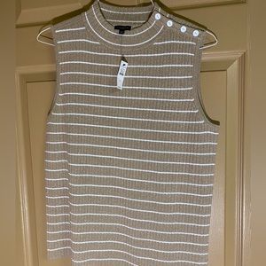 Metallic gold sleeveless sweater